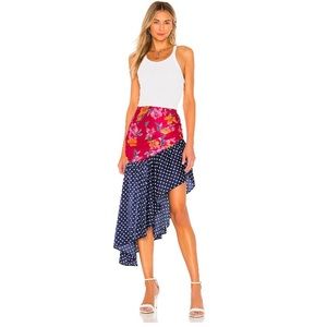 Lovers and Friends Warner Skirt Tropical Print Asymmetrical Revolve